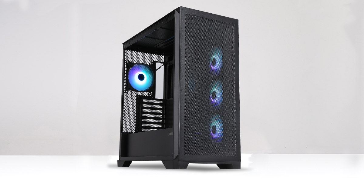 NeweggBusiness - Sama 4501-Black Dual USB3.0 and Type C Tempered